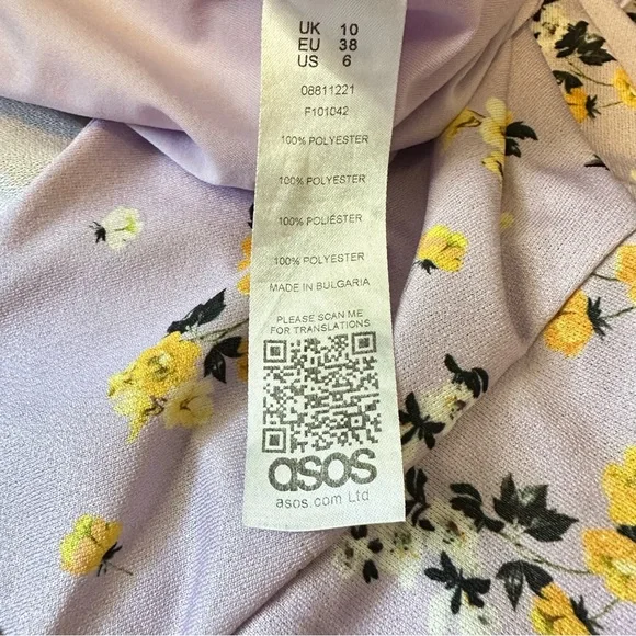 ASOS Maternity Kimono V-Neck Floral Midi Dress Sz 6 - Picture 3 of 7